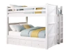 Bellamy Queen Bunk Bed shown with Optional XL Storage Trundle in White Finish