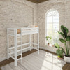 White Downtown Highrise Twin Loft Beds for Teens Room