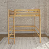 Natural Downtown Highrise Full Size Loft Beds for Teens Front View Room