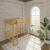 Natural Downtown Highrise Full Size Loft Beds for Teens Room