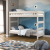 Melody Antique White Twin Bunk Beds Room