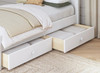 Tinley Park Modern Optional Single Under Bed Drawer x2 Angled View shown in White Room