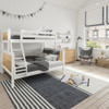 Tinley Park Modern Twin over Queen Bunk Bed Left Side Angled View Room