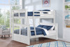 Brockton White Full over Queen Bunk Bed shown with Optional Short Ladder Room