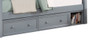 Kallista Optional Set of 2 Underbed Storage Drawers with Cubby-Gray Finish Kallista Optional Set of 2 Underbed Storage Drawers with Cubby-Gray Finish