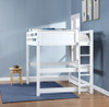 Marissa White Queen Loft Bed End View Room