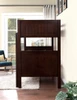Luca White Loft Bunk Bed converted to Twin Bunk Beds End View Room (shown in Espresso)