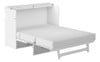 Colette White Queen Murphy Bed Frame & Mattress Fully Extended