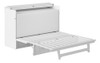 Colette White Queen Murphy Bed Frame Fully Extended Mattress Closed