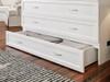 Colette White Queen Murphy Bed Storage Drawer Detail Room