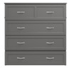 Ashbury Grey Twin XL Murphy Bed Front View