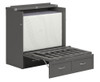 Ashbury Grey Twin XL Murphy Bed Frame Partially Extended with Mattress