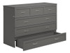 Ashbury Grey Queen Murphy Bed Storage Drawer Open