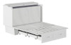 Alameda White Murphy Full Bed Frame Extended with Mattress Folded