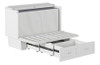 Alameda White Murphy Full Bed Frame Partially Extended with Mattress Folded