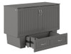 Fullerton Gray Murphy Full Bed Drawer Partially Extended Door Panel Closed
