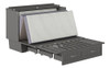 Fullerton Gray Murphy Queen Bed Frame Extended with Mattress Unfolding