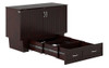 Rowley Espresso Murphy Full Bed Drawer Extended Door Panel Closed