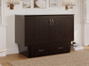Rowley Espresso Murphy Full Bed Angled View Room