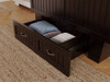 Rowley Espresso Murphy Full Bed Storage Drawer Detail Room