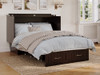 Rowley Espresso Murphy Full Bed Unfolded Angled View Room