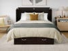 Rowley Espresso Murphy Queen Bed Unfolded Front View Room
