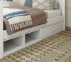 White Mariah Optional Single Under Bed Storage Drawer  and Storage Cubby Angled View Room