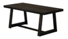 Riley Wirebrush Black Dining Room Table Angled View