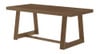 Riley Wirebrush Pecan Dining Room Table Angled View
