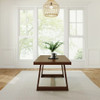 Riley Wirebrush Walnut Dining Room Table End View Room