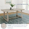 Riley Wirebrush Seashell Dining Room Table Finish Detail