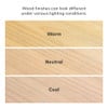 Riley Wirebrush Natural Dining Room Bench Different Lighting Finish Detail