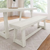 Riley Wirebrush White Sand Dining Room Bench shown with Optional Dining Room Table Room