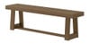 Riley Wirebrush Pecan Dining Room Bench Angled View