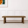 Riley Wirebrush Pecan Dining Room Bench Front View Room