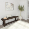 Riley Wirebrush Walnut Dining Room Bench Angled View Room