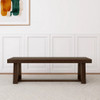 Riley Wirebrush Walnut Dining Room Bench Front View Room