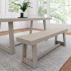 Riley Wirebrush Seashell Dining Room Bench shown with Optional Dining Room Table Room