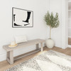 Riley Wirebrush Seashell Dining Room Bench Angled View Room