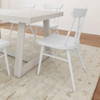 Lancaster White Dining Room Chairs shown with optional Riley Wirebrush White Dining Room Table Room