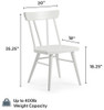 Lancaster White Dining Room Chair Measurements