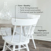 Lancaster White Dining Room Chairs Detail