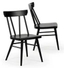 Lancaster Black Dining Room Chairs Set of 2 Angled View