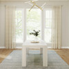 Rockport Distressed White Dining Table End View Room