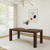 Rockport Distressed Walnut Dining Table Angled View Room