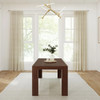 Rockport Distressed Walnut Dining Table End View Room