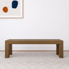 Rockport Distressed Pecan Dining Bench Front View Room