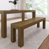 Rockport Distressed Pecan Dining Bench shown with Optional Rockport Distressed Pecan Dining Table Room