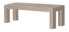 Rockport Distressed Seashell Dining Bench Angled View