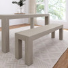 Rockport Distressed Seashell Dining Bench shown with Optional Rockport Distressed Seashell Dining Table Room